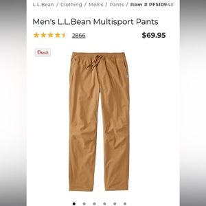 LL Bean Multisport Pants